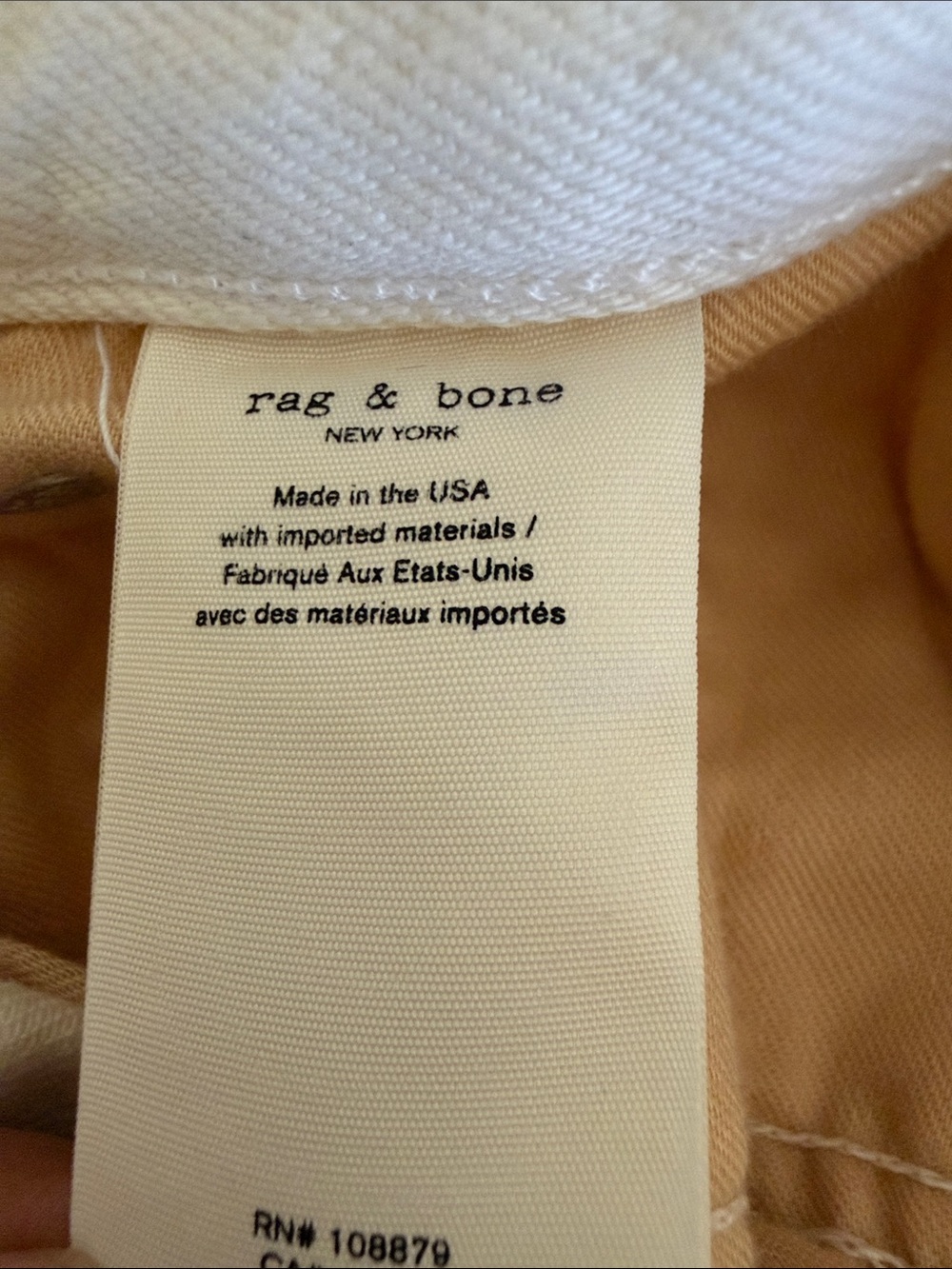 Rag & Bone Wide-Leg Jeans in Ecru - Picture 9 of 12